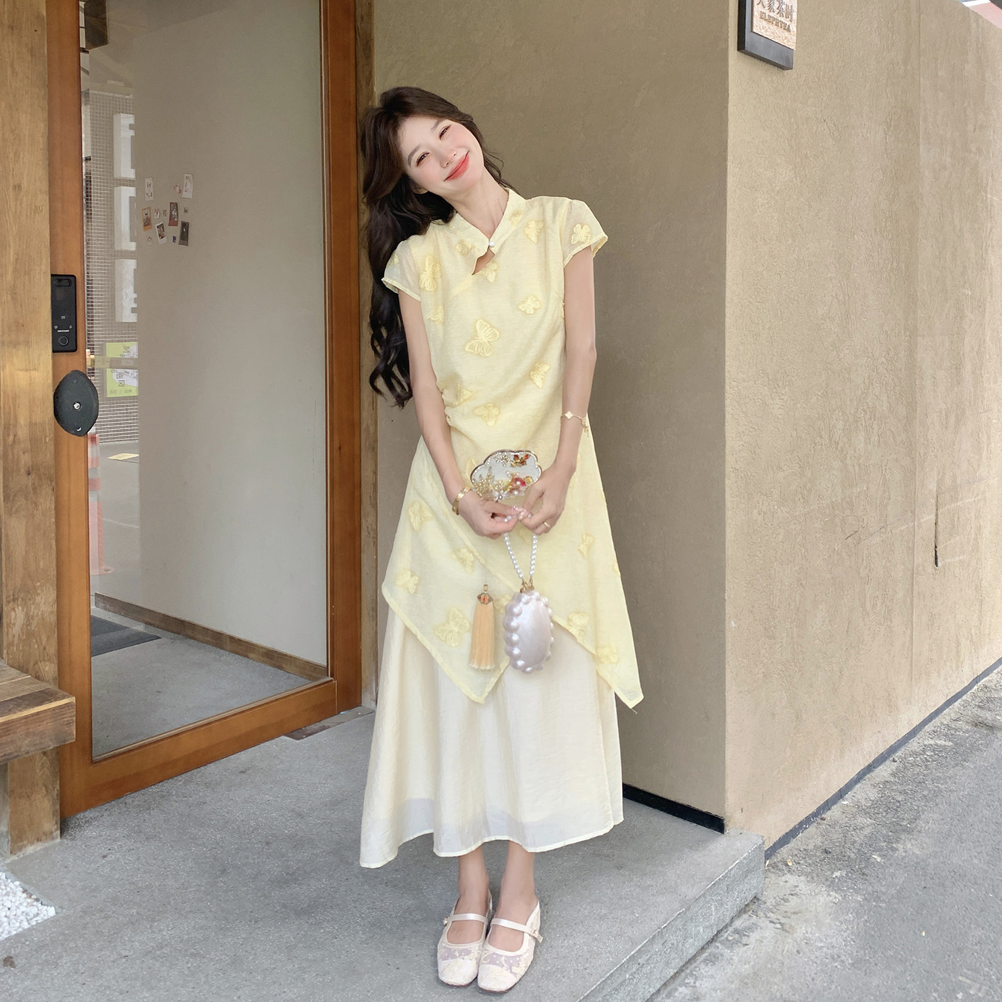 2026夏款新中式拼接连衣裙2c393-9835P160控258,女装连衣裙,浙宝211