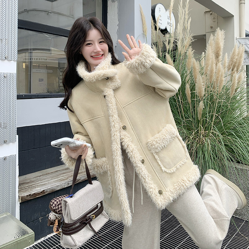 【现货】2025冬款新款两面穿皮毛一体211-5860P225控328，女装毛呢外套，浙宝211