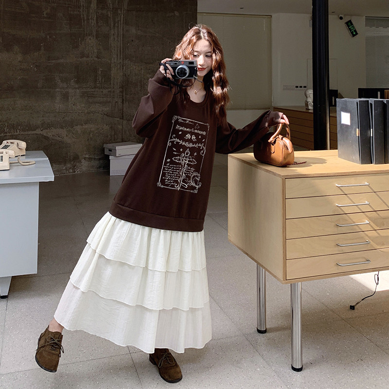 【现货】春款学院风卫衣拼接连衣裙211-5851P145控218，女装连衣裙，浙宝211