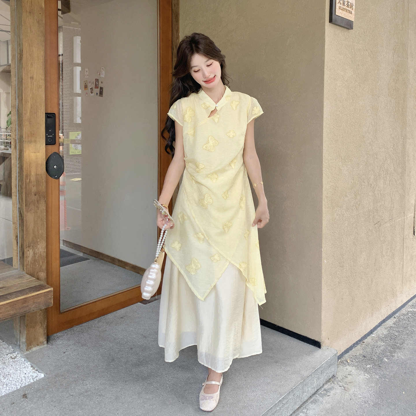 2026夏款新中式拼接连衣裙2c393-9835P160控258,女装连衣裙,浙宝211