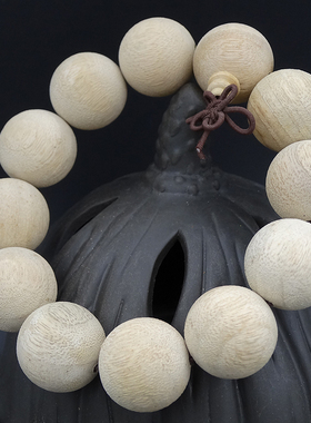 驱蚊樟木老料香气怡人风白色手链