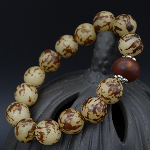 天然花根菩提子太阳子白玉菩提 菩提原籽佛珠手串手链菩提根佛珠