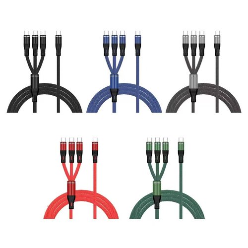 超级快充数据线1.2米编织一拖三