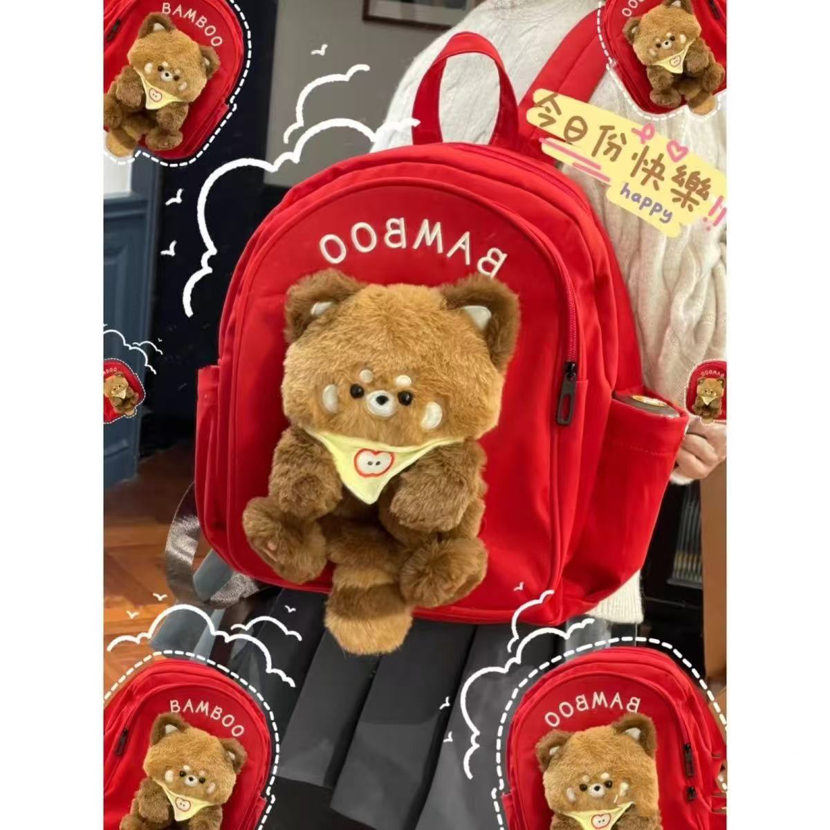 软萌ins日系可爱卡通双肩背包