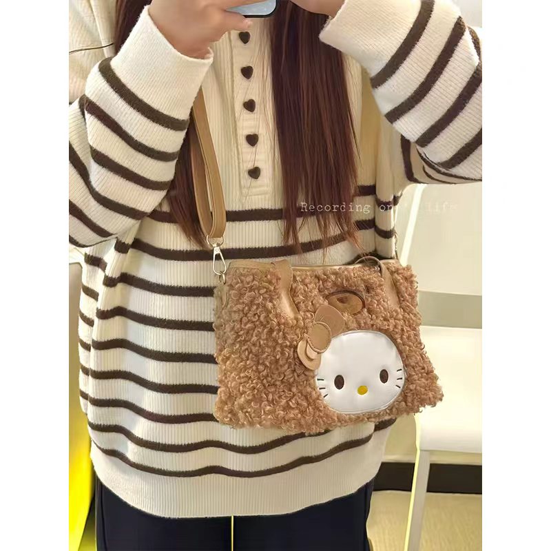 冬季毛绒手提可爱卡通毛毛包包