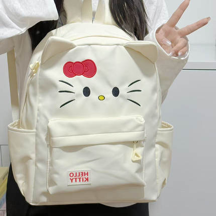 日系原创Hellokitty书包少女可爱初中学生背包卡通精致校园双肩包