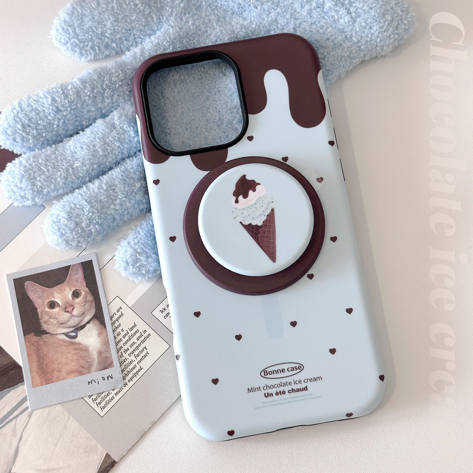 ins巧克力冰淇淋适用苹果手机壳