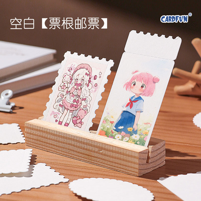 手绘空白异形马克纸邮票票根