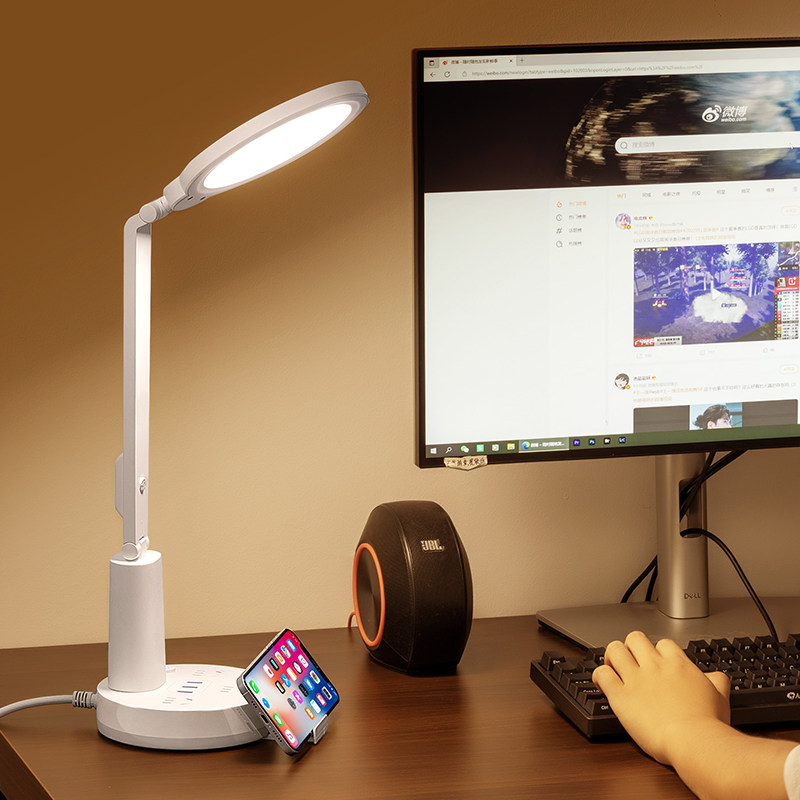 分体台灯插座智能充电带线多功能圆形多用usb口可拆装带电源插排