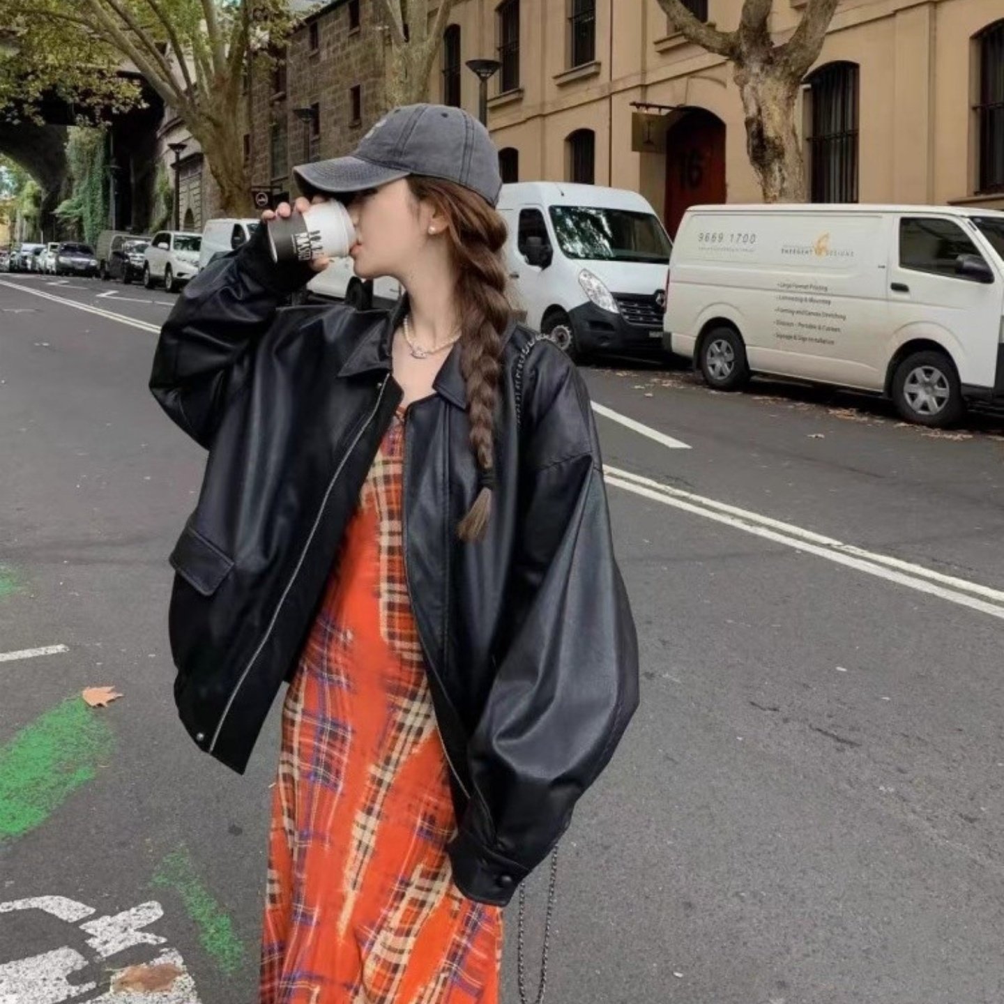 皮衣外套女短款2025新款春秋季机车服上衣宽松显瘦复古夹克外套女,女装/女士精品,皮衣,淘宝优惠券,粉丝福利购,淘宝优惠卷