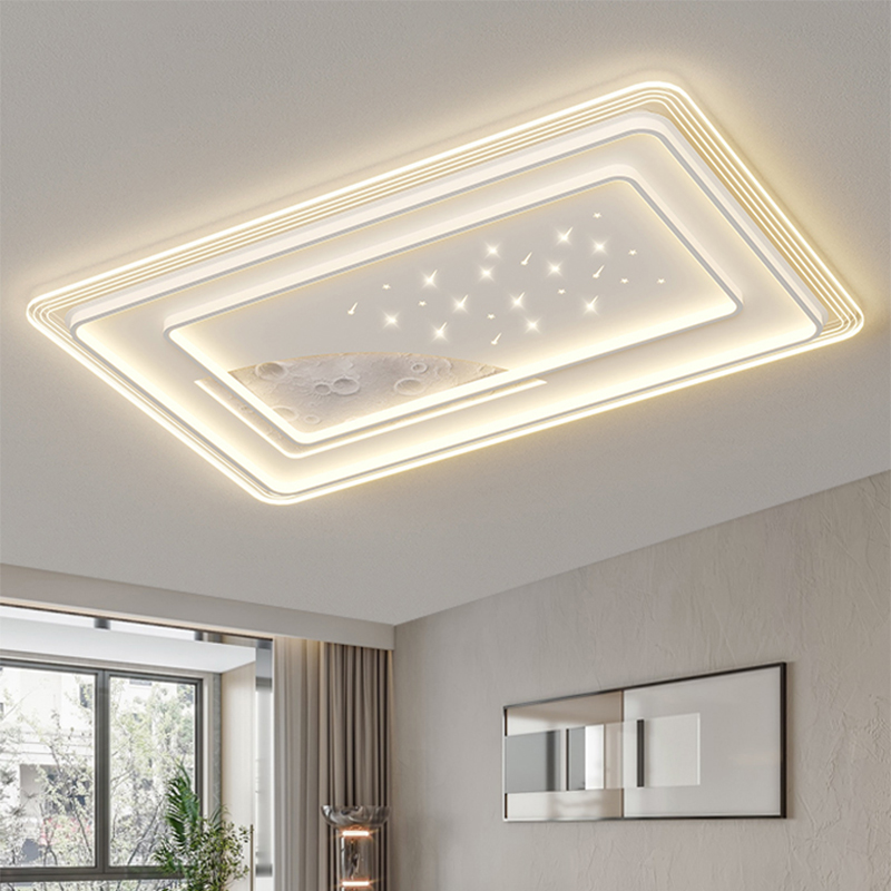 全光谱吸顶灯现代风格客厅灯无蓝光LED卧室灯奶油风简约吸顶灯多