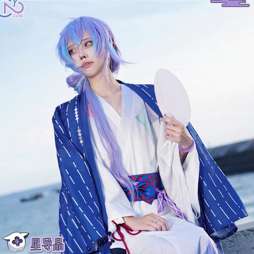 次元二cos动漫服装预售彩虹社dytica极乐汤星导晶cos浴衣和服套装