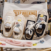 鞋 小白鞋 子foreshaddw休闲板鞋 帆布鞋 女 松糕增高厚底鞋 赵露思同款