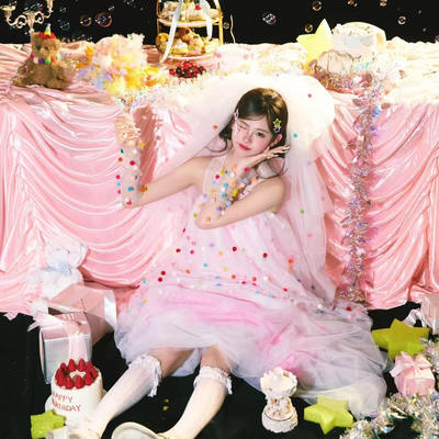 甜美生日写真服装可爱晨袍