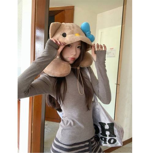 纯欲风少女德绒显身材打底衫女秋冬季新款内搭长袖辣妹风T恤上衣