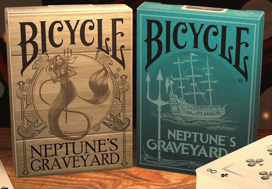 默默纸牌Bicycle Neptunes Graveyard海王星墓地收藏花切魔术扑克图片