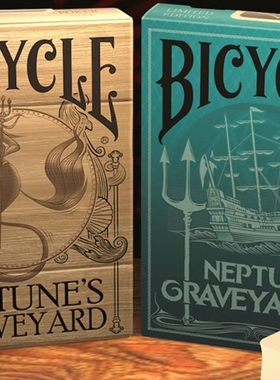 默默纸牌Bicycle Neptunes Graveyard海王星墓地收藏花切魔术扑克