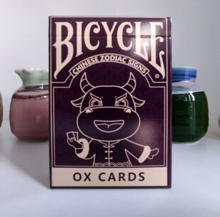 默默纸牌bicycle OX deck美国进口生肖牛定制收藏款魔术扑克牌