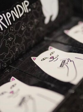 默默纸牌中指猫联名方丹Ripndip&Fontaine美国限定款花切扑克牌