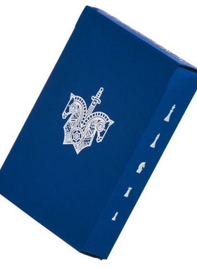 默默纸牌Knights deck美国进口骑士E公司DM蓝色烫金花切扑克牌