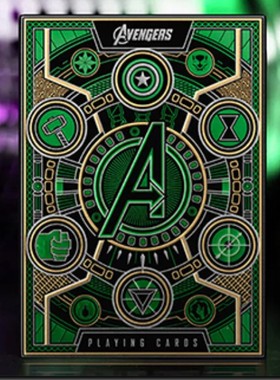 默默纸牌Avegues deck美国复仇者联盟v3绿色款花切魔术收藏款扑克