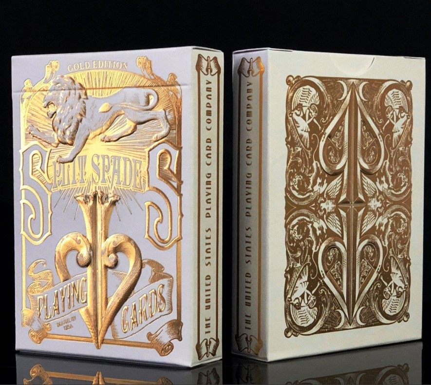 默默纸牌GOLD SPLIT SPADES DECK大卫布莱恩金色狮王烫金收藏扑克