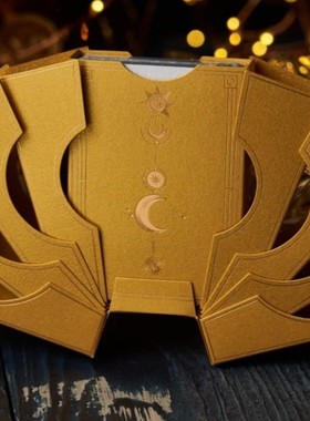 默默纸牌pink luna deck美国蛋黄色限定款月神收藏开扇盒扑克牌