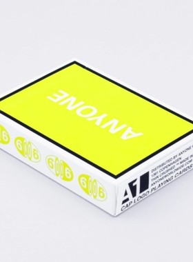 默默纸牌 Anyone cap 黄logo扑克 A1荧光黄纸牌收藏魔术扑克牌