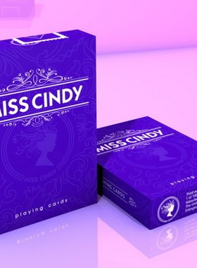 默默纸牌MISS CINDY DECK美国进口辛迪紫色馒头时尚潮流扑克牌