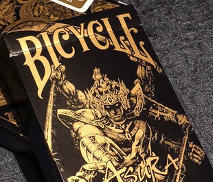 deck美国原装 进口单车黑金阿修罗收藏扑克 Asura 默默纸牌Bicycle