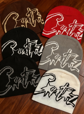 nojob vintage古着「恶魔岛」Opium风格冷帽美式复古针织帽提花潮