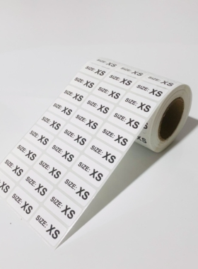 【热销款-现货】服装尺码贴纸标签 长方形3*1.5CM 粘性强  不易掉