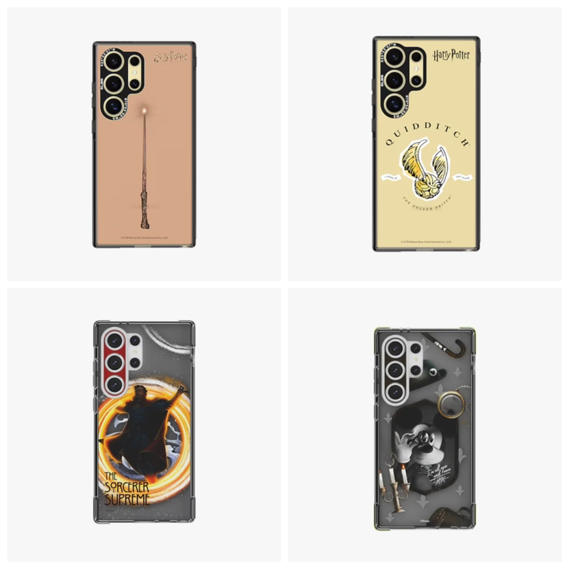 三星韩国官网销售正品 三星S24Ultra官方卡通手机壳联名保护套防摔品客可爱简约双层主题可挂绳米奇哈利波特