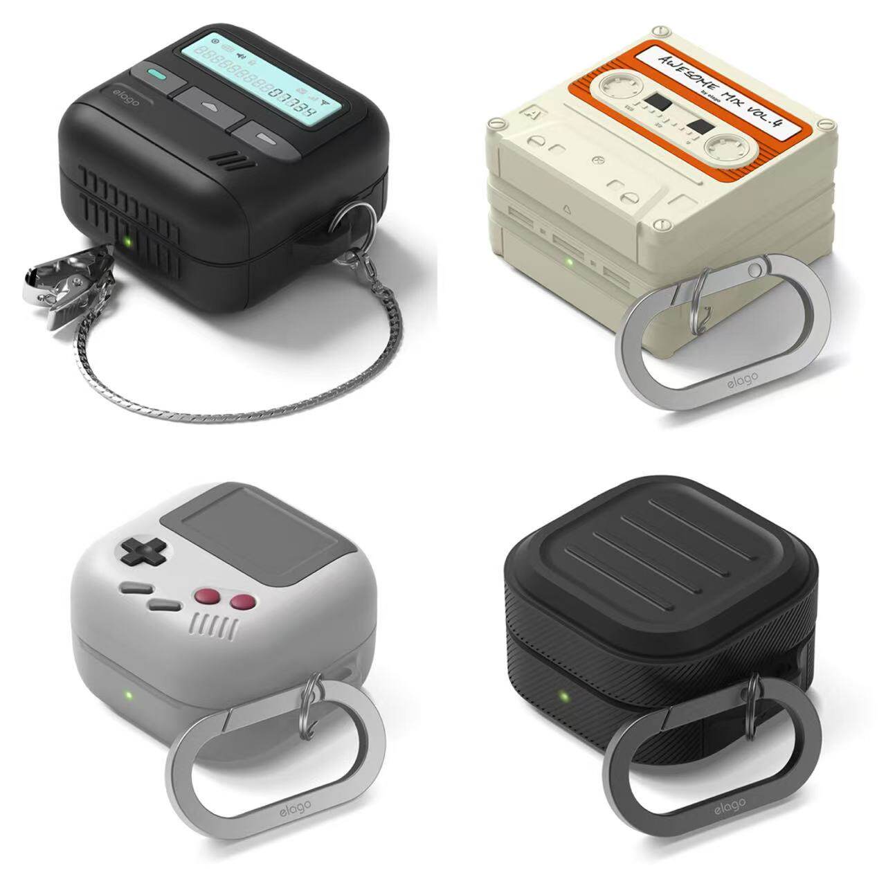 韩国正品 Elago 适用三星Buds4Pro/Buds4耳机壳保护套个性卡带游戏机BB机可爱卡通硅胶防摔