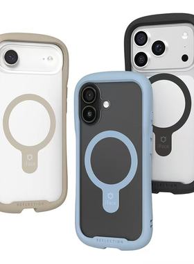 日本原装正品 iface 适用苹果17Promax/17Pro/17Air钢化玻璃磁吸透明防摔硅胶手机壳保护套简约hamee