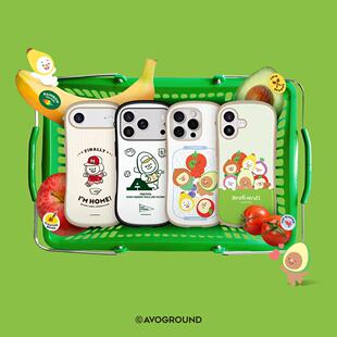 日本正品iface hamee卡通联名牛油果朋友适用苹果17promax/17pro防摔小蛮腰手机壳可爱ins风保护套创意iphone
