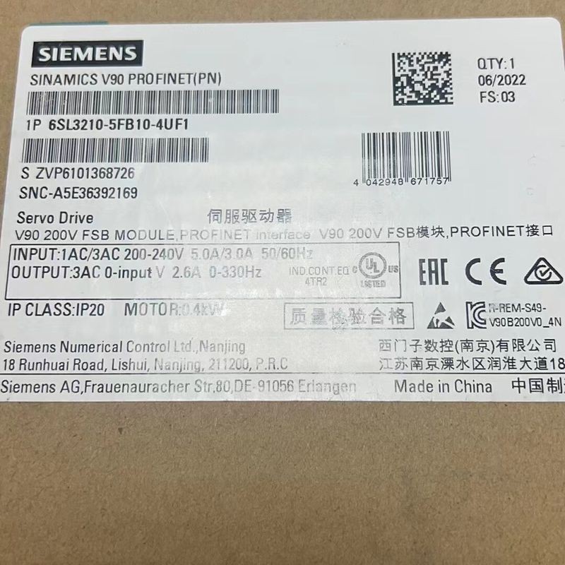 伺服6SL3210-5FB10-4UF1