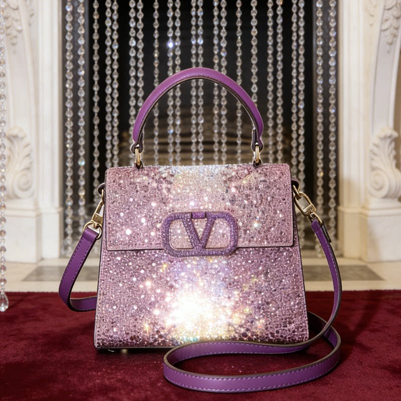 镶钻包包2025秋冬新款明星同款欧美复古时尚手提女包高颜值晚宴女