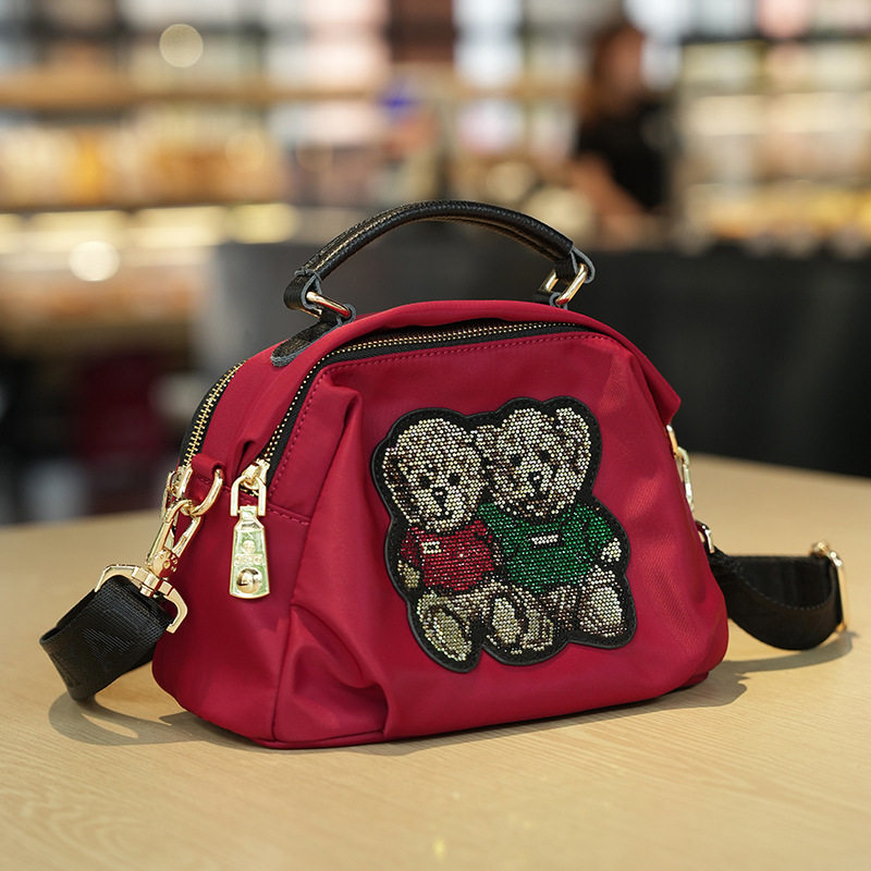 百搭时尚包包女2025新款高级牛津布轻便小包女士帆布包休闲斜挎包