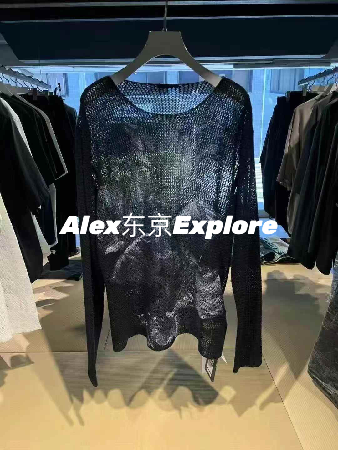 日代 TAAKK FLOWER PRINT KNIT 镂空花卉图案 宽松毛衣