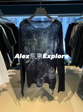 日代 TAAKK FLOWER PRINT KNIT 镂空花卉图案 宽松毛衣