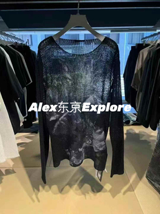 日代 TAAKK FLOWER PRINT KNIT 镂空花卉图案 宽松毛衣
