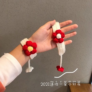 胸针发圈少女学生包包徽章配饰 送你一朵小红花手环易烊千玺同款