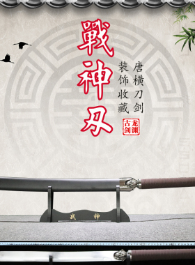 龙泉镇宅宝剑唐横刀剑绣春客厅装饰唐剑锰钢兵器防身武术刀未开刃