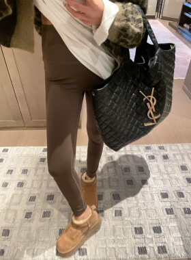 MAKI STUDIO人手bi备 原生皮裸感收腹提臀瑜伽裤弹力高腰打底裤