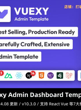 Vuexy  Vuejs Nuxt Next.js Django Admin Dashboard Template