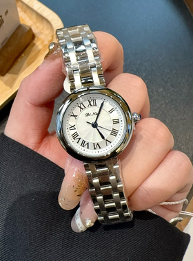 DINUO谛诺手表女正品小圆盘精致钢带简约气质进口机芯礼盒包装