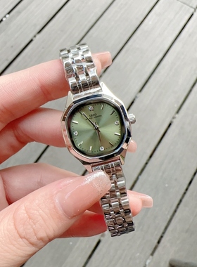正品新款复古方形手表女轻奢小众小表盘气质中古表
