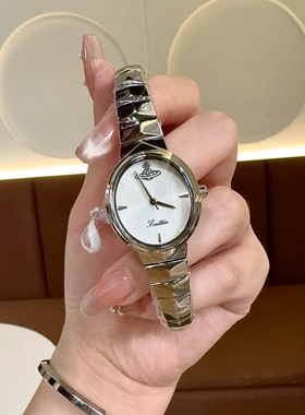 新款西同款蛇骨椭圆形小众女士腕表设计感极简土星手表石英女表