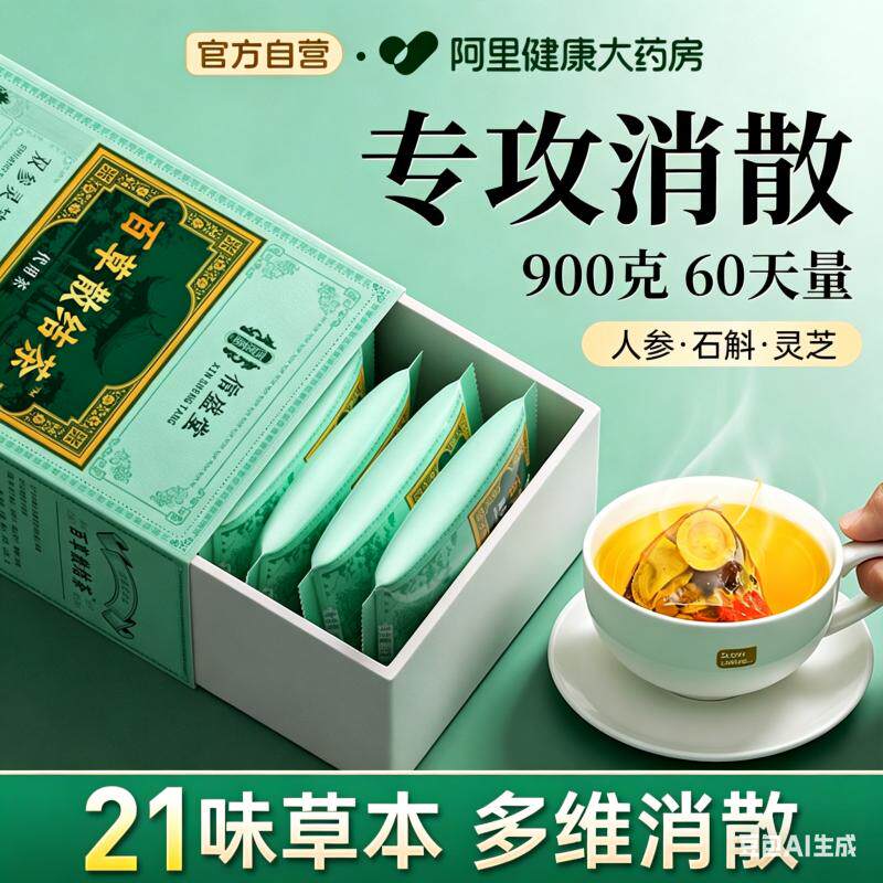 蒲公英消散茶官方正品结乳房甲状腺除节茯苓茶包养生茶散结结节